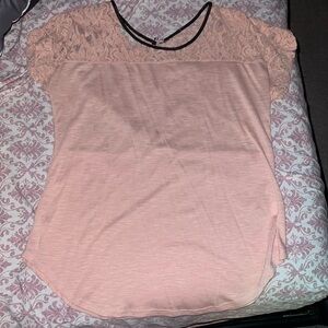 Maurice’s pink lace shirt, women's Large.
